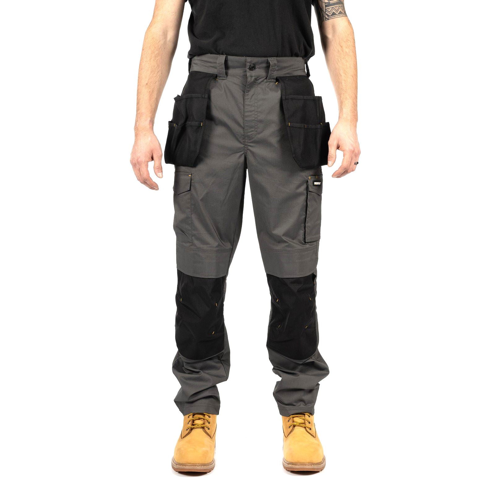 Caterpillar Nexus Holster Stretch Pocket Pantalon En Coton Pour Hommes Gris De Plein Air