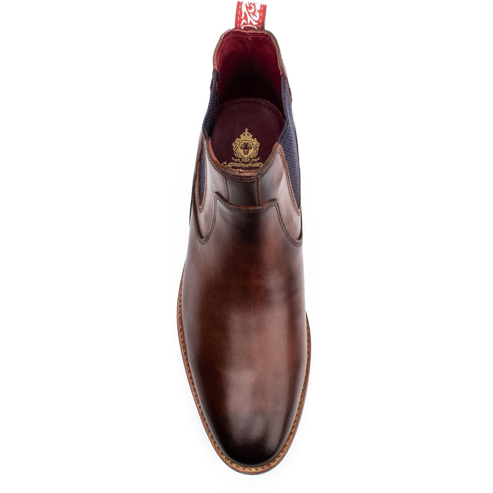 Base London Scout Bottes En Cuir Pour Homme Couleur Marron Brûlé