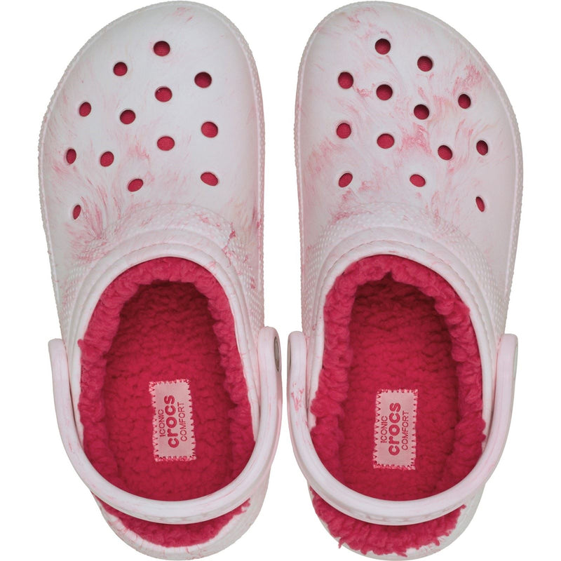 Crocs Classic Lined Clog Sabots En Plastique Thermoformable Pour Femmes En Rose Poudré