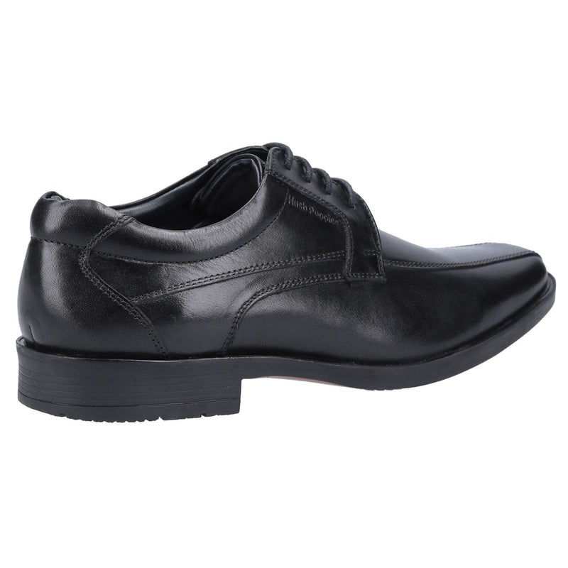 Hush Puppies Brandon Chaussures En Cuir Noir À Lacets Pour Hommes