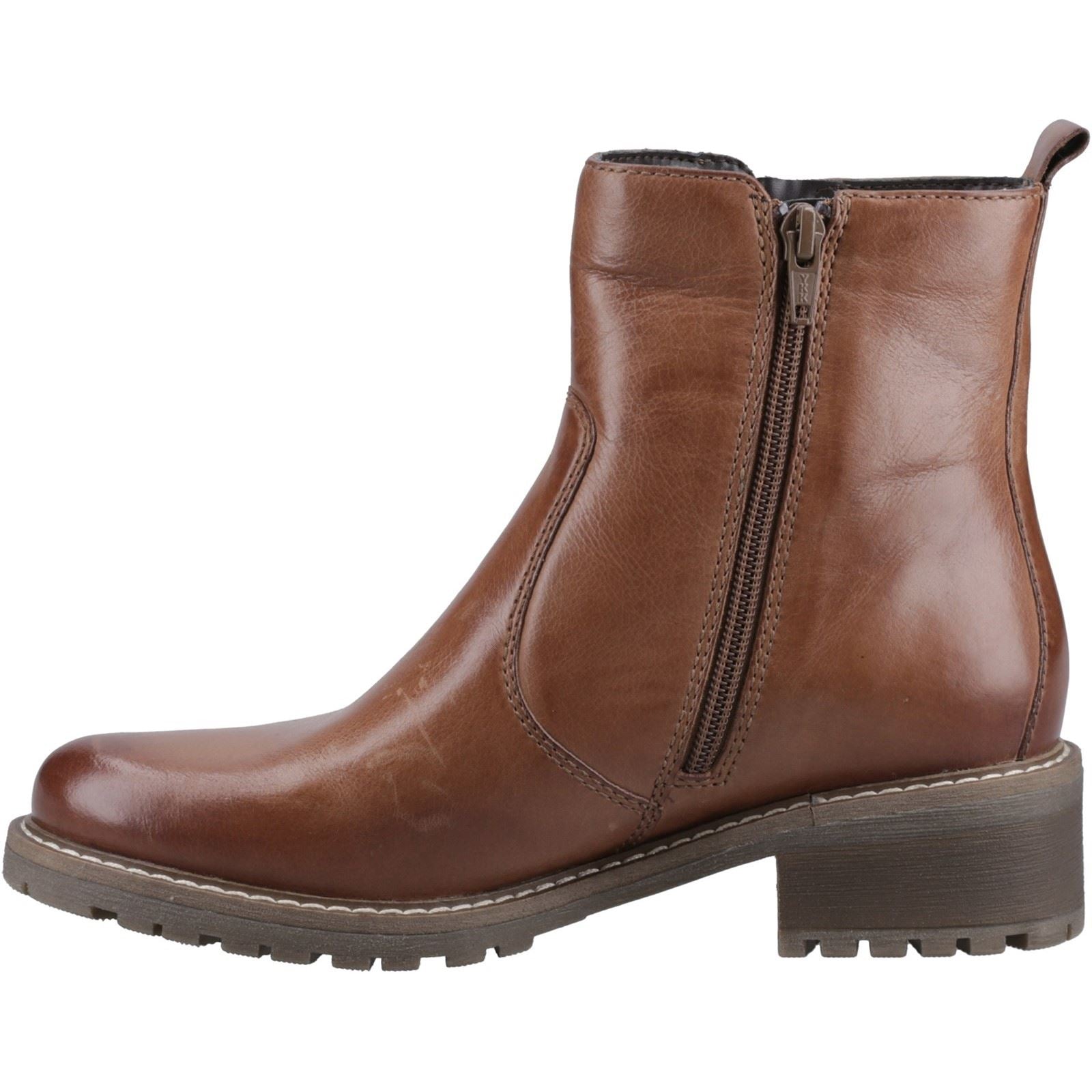 Hush Puppies Pippa Bottes En Cuir Pour Femmes Couleur Tan