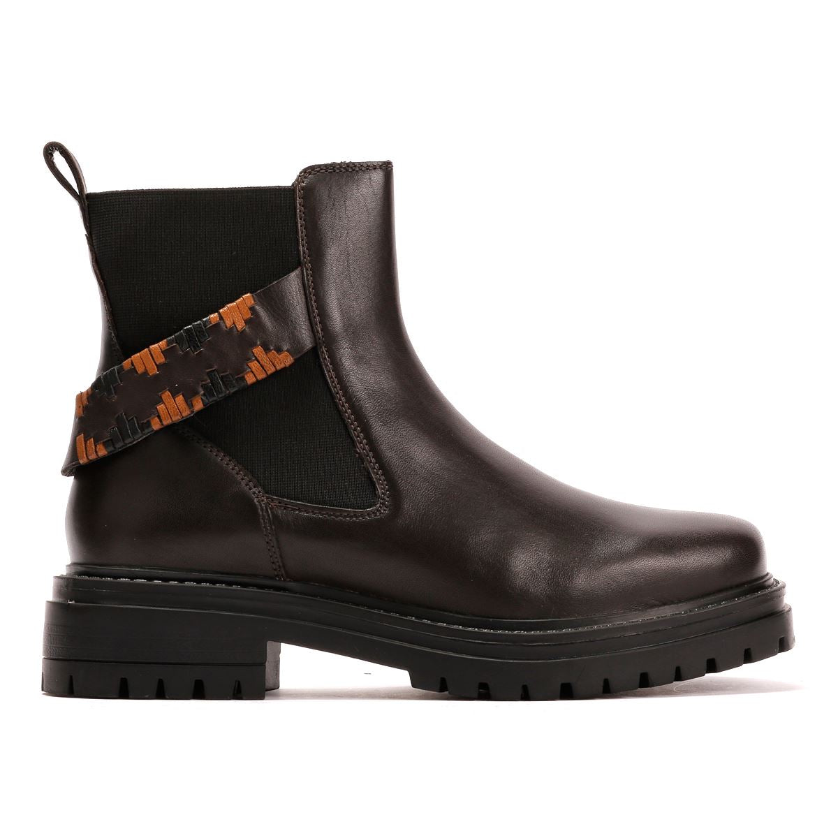 Osprey London The Guildford Chelsea Bottes En Cuir Pour Femmes Marron