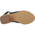 Hush Puppies Louise Heeled Sandales Noires Pour Femmes En Cuir