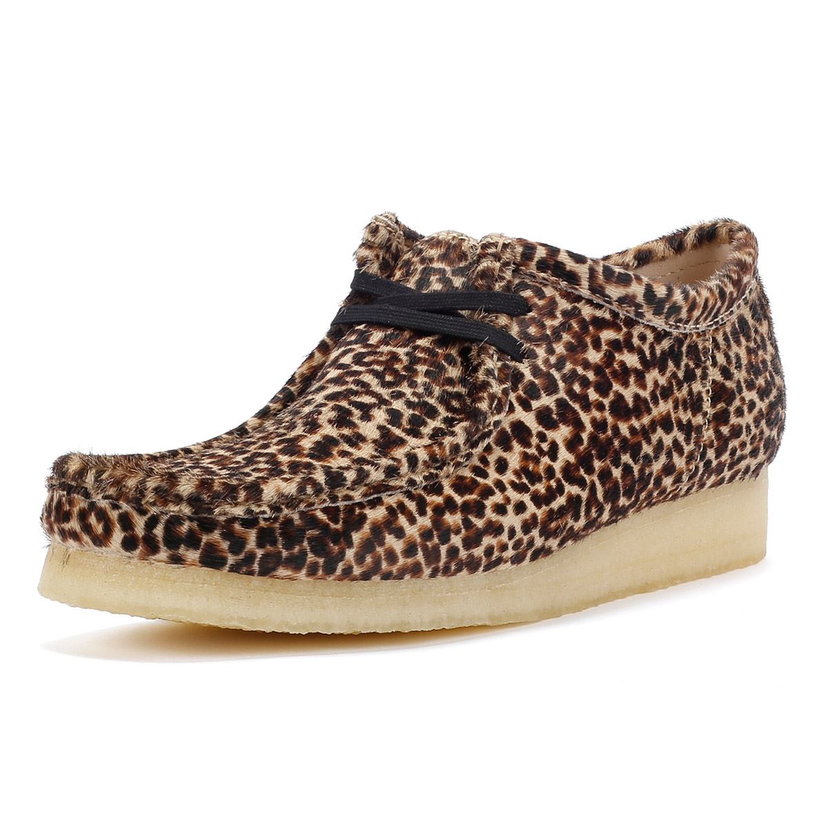 Clarks Originals Wallabee Harajuku Hair-On Chaussures En Cuir Pour Hommes Marron À Lacets