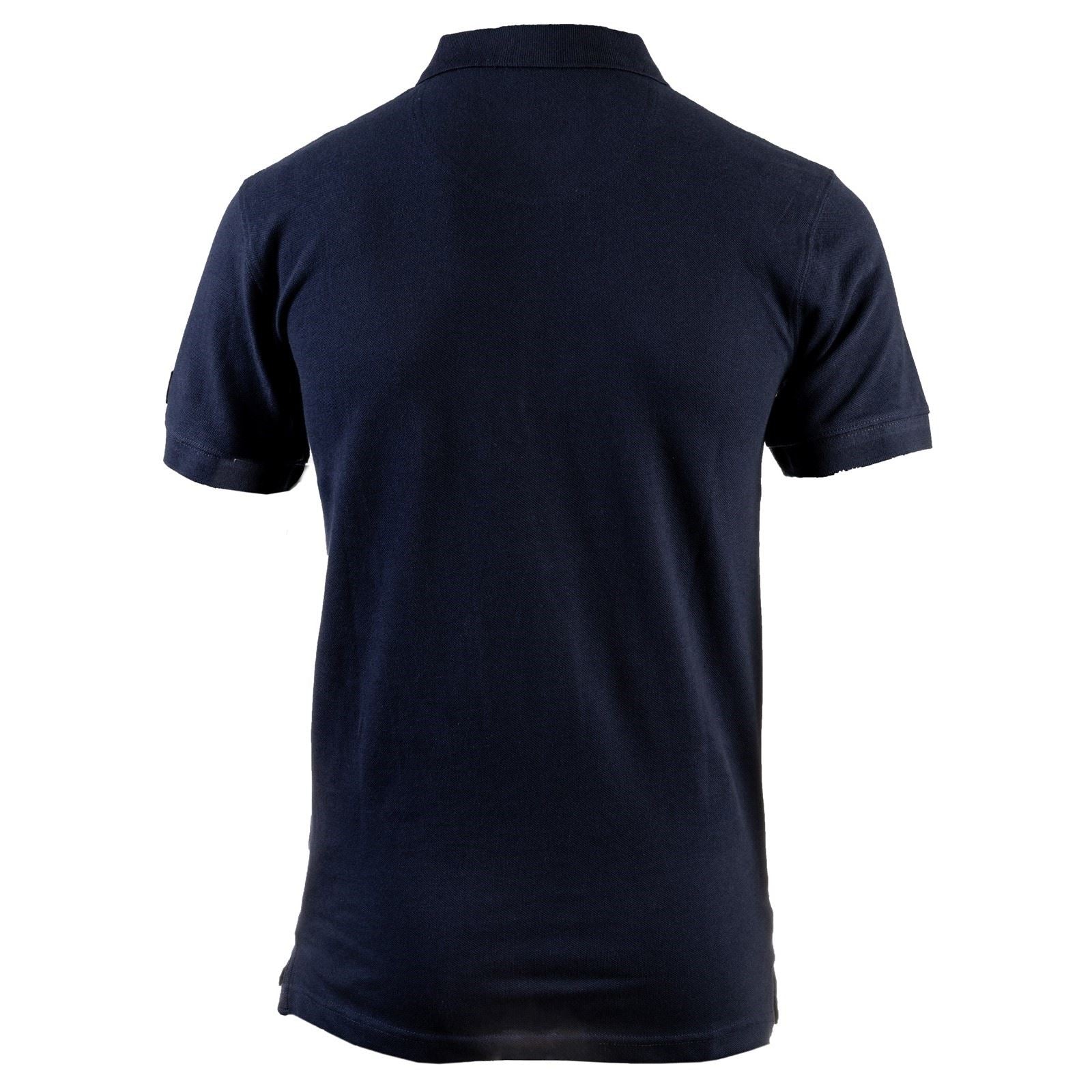 Caterpillar Essentials T-Shirt Polo Bleu En Coton Pour Homme