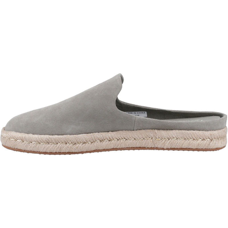 TOMS Santiago Mule Chaussons Gris En Cuir Pour Homme Au Vétiver