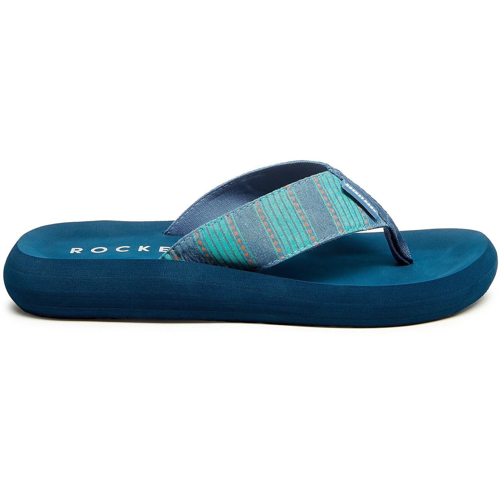 Rocket Dog Spotlight Rome Sandales Bleues En Coton Pour Femmes
