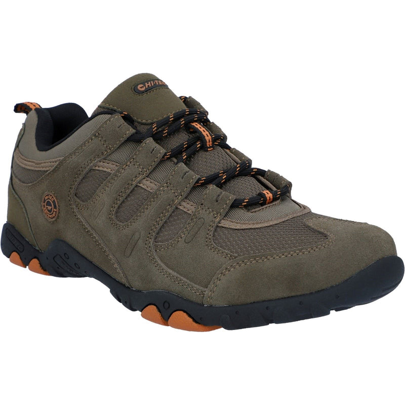 Hi-Tec Quadra II Chaussures De Randonnée Pour Hommes En Daim Taupe/orange Brûlé