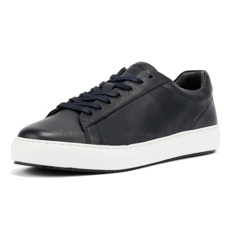 Ben Sherman Ace Cupsole Chaussures De Sport En Cuir Pour Hommes Bleues