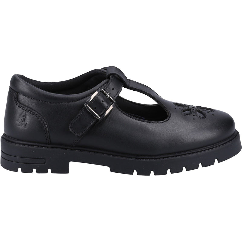 Hush Puppies Fiona SNR Chaussures Noires Pour Filles En Cuir