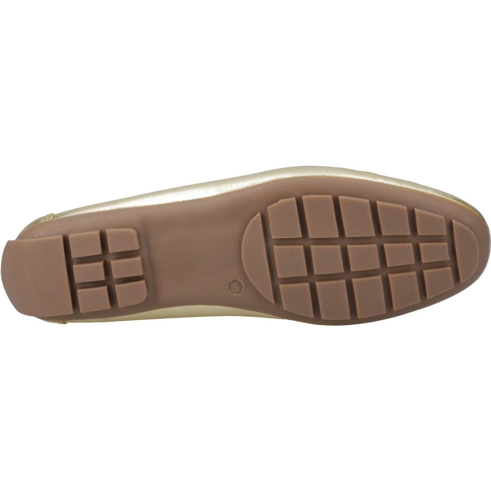 Hush Puppies Eleanor Chaussures À Enfiler En Cuir Pour Femme Couleur Or