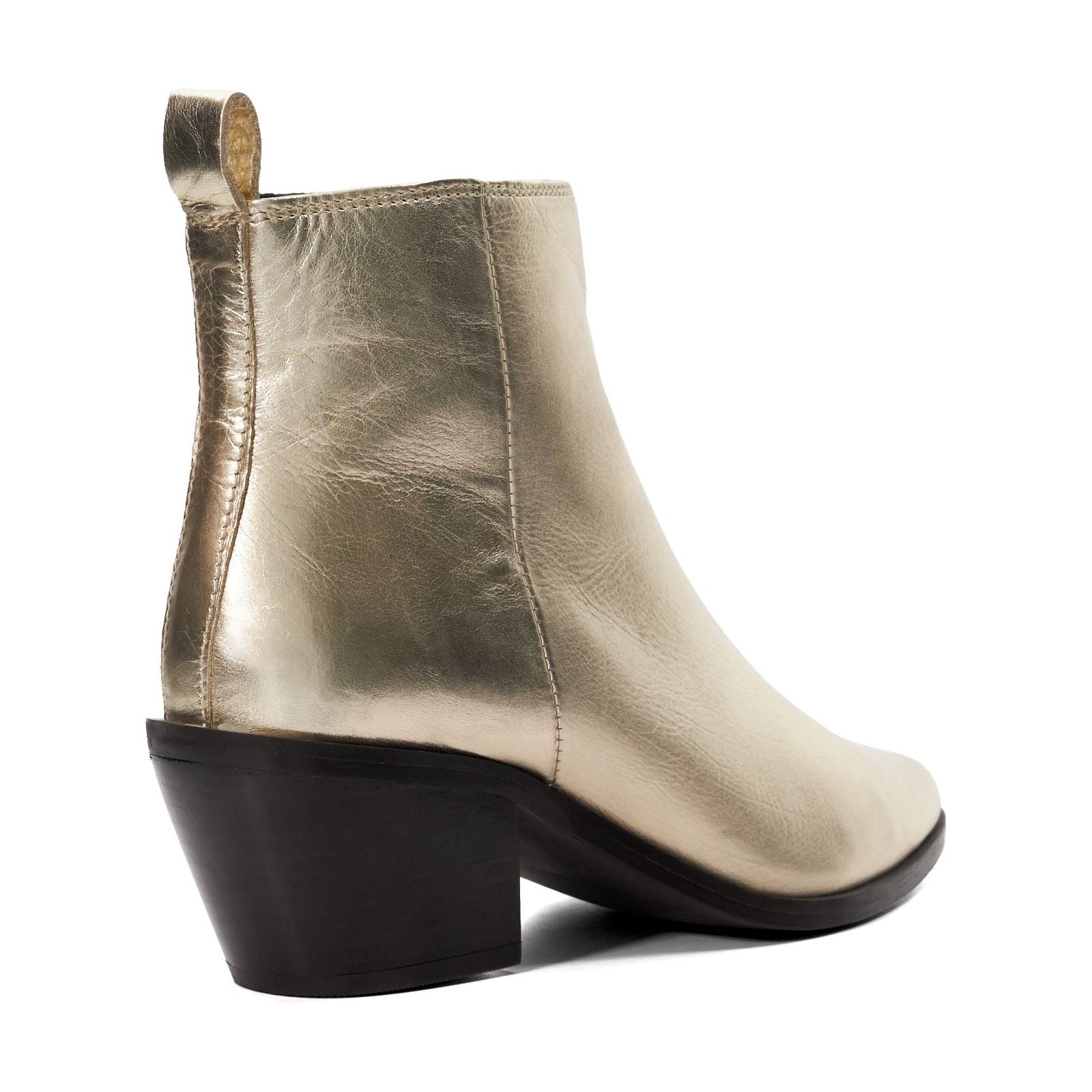 Dune Papz Bottes En Cuir Dorées Pour Femmes