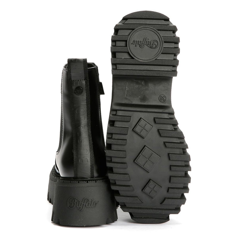 Buffalo Aspen Chelsea Bottes Noires Pour Femmes