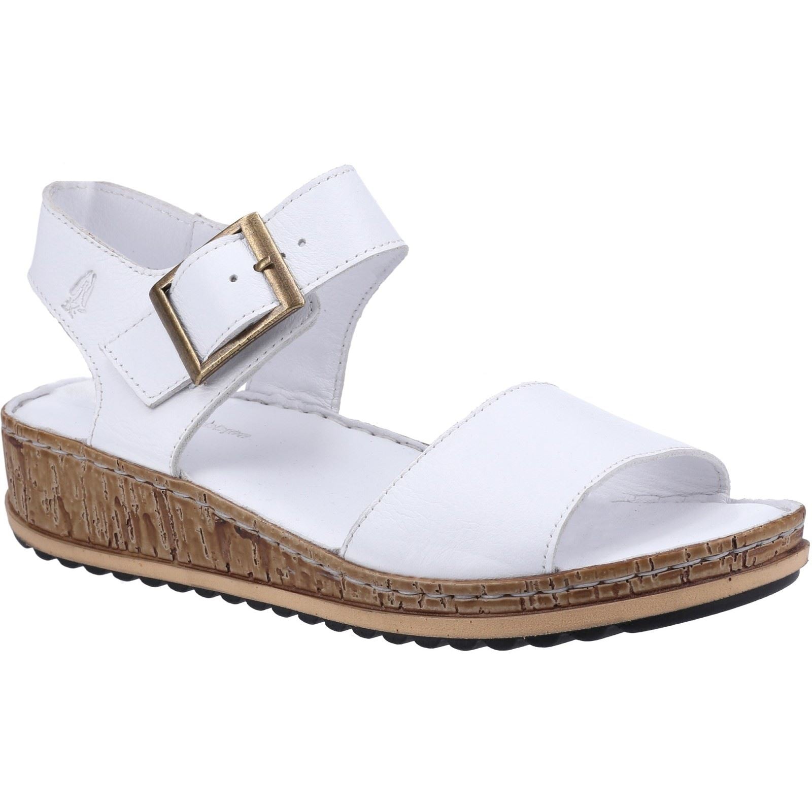 Hush Puppies Ellie Sandales Blanches Pour Femmes En Cuir