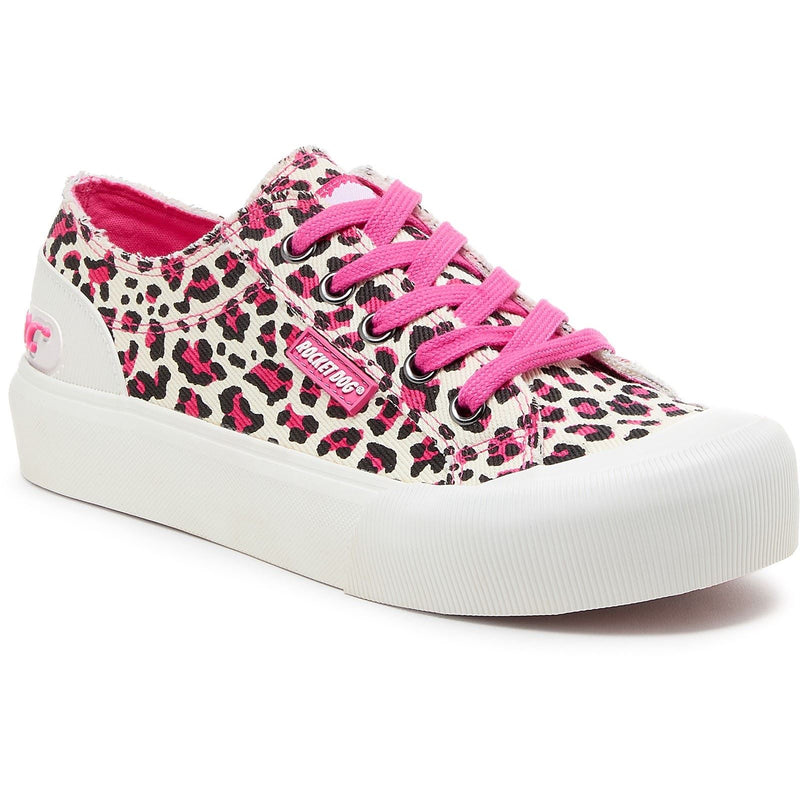 Rocket Dog Jazzin Plus Monroe Sneakers Roses Vif En Coton Pour Femmes