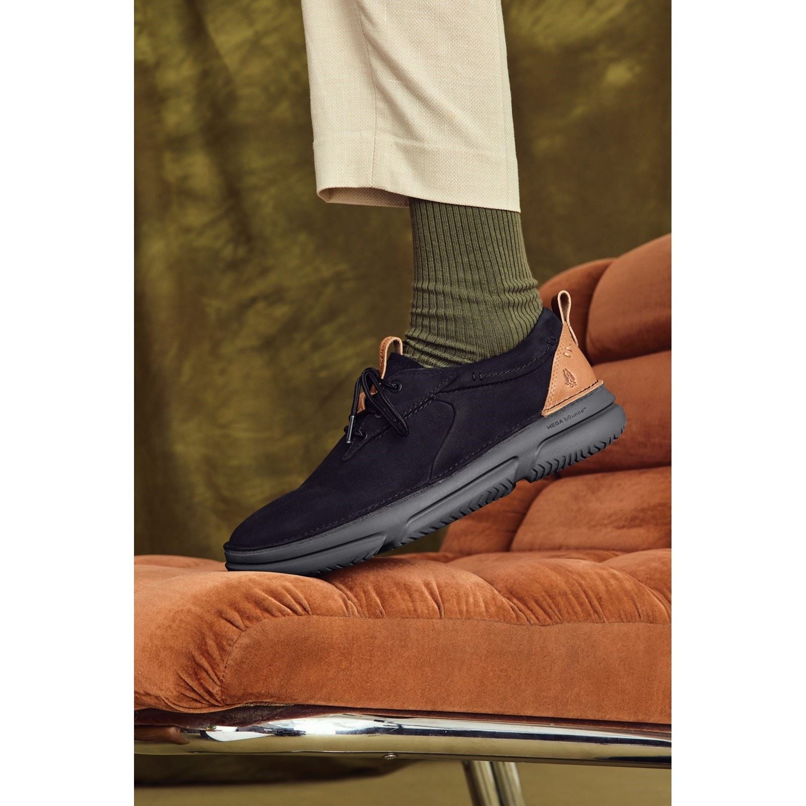 Hush Puppies Baylor Chaussures À Lacets Noires/Noires Pour Hommes En Cuir