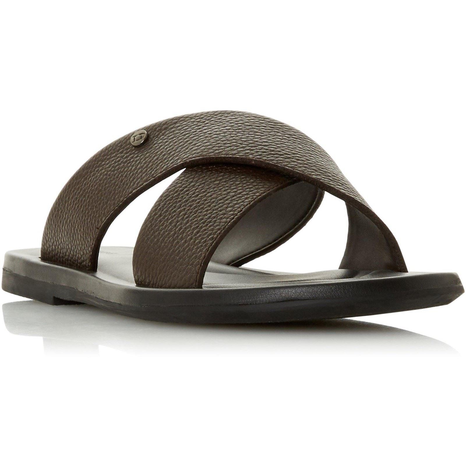 Dune Frankss Compensées En Cuir Marron Pour Femmes
