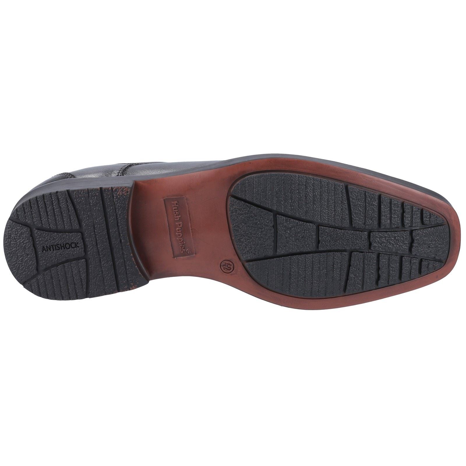 Hush Puppies Brandon Chaussures En Cuir Noir À Lacets Pour Hommes
