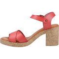Hush Puppies Georgia Cork Sandales En Cuir Pour Femmes, Couleur Corail