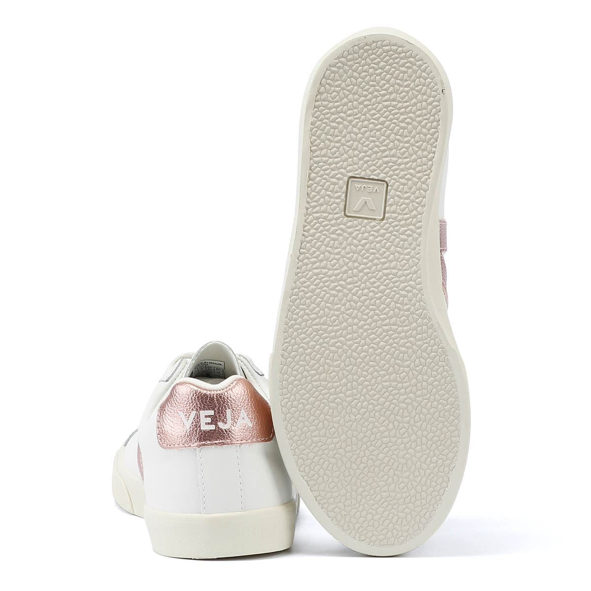 Veja Esplar Baskets Pour Femmes En Cuir Blanc/Nacre