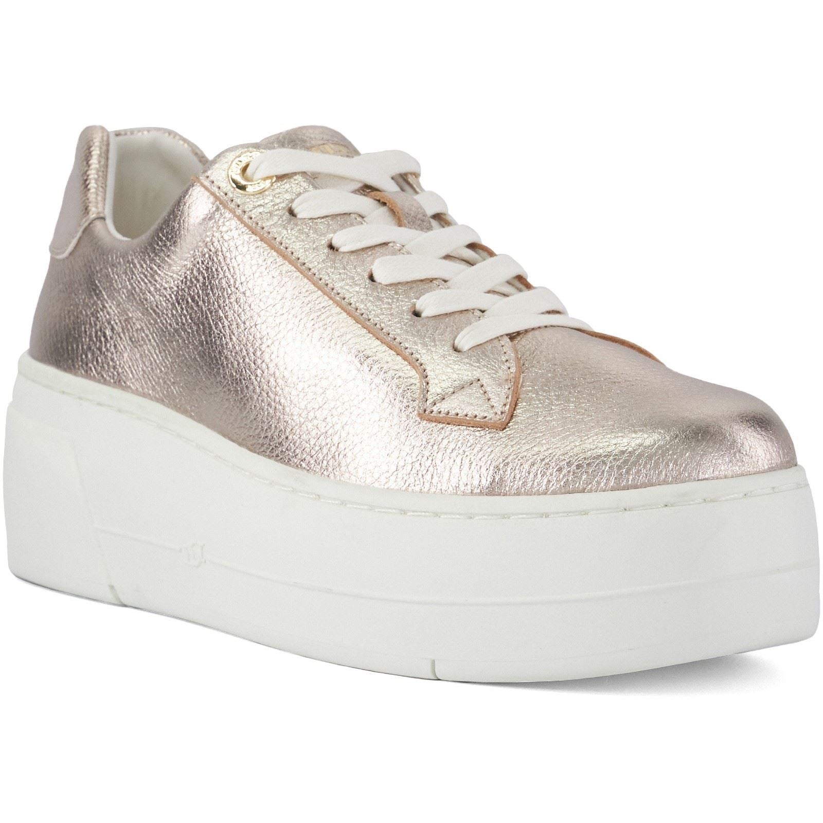 Dune Episode Chaussures De Sport En Cuir Pour Femmes Dorées