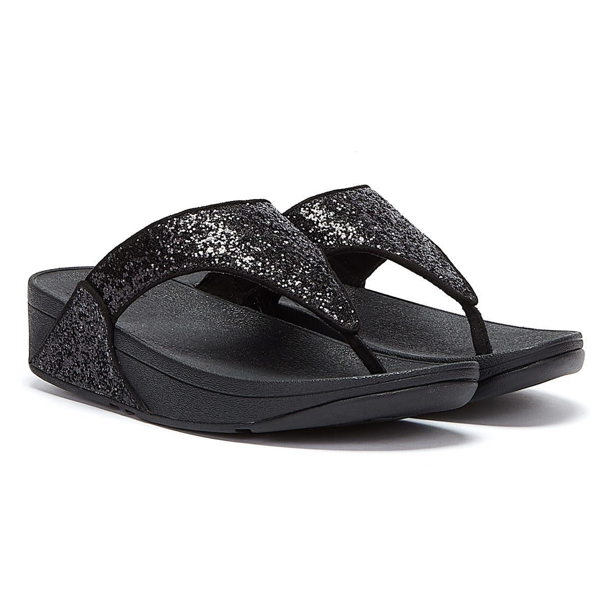 FitFlop Lulu Glitter Femmes Tongs Noires