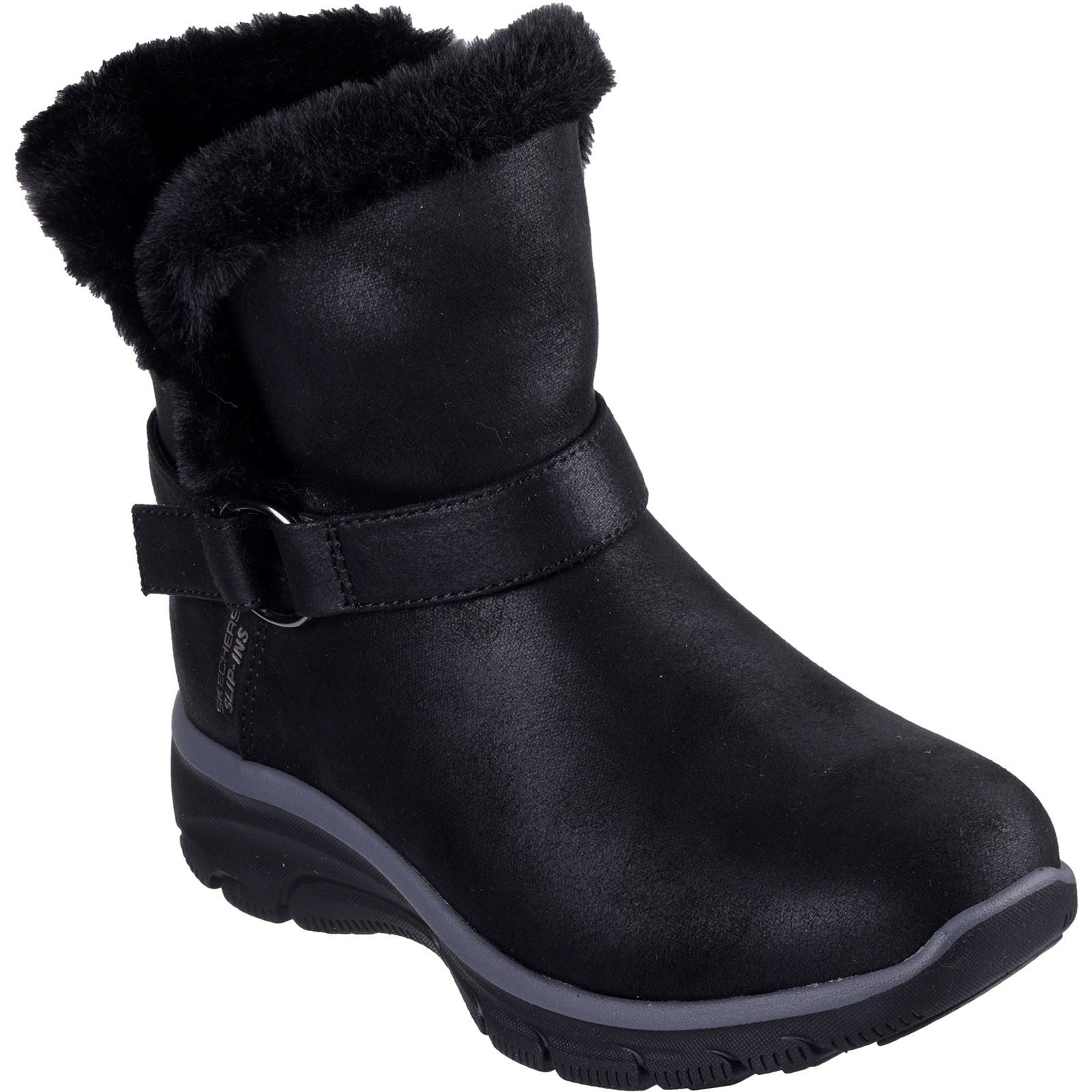 Skechers Easy Going Dreamers Move Bottes Noires Pour Femmes En Textile