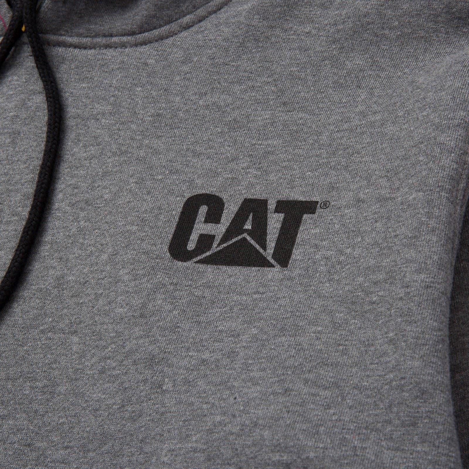 Caterpillar Trademark Banner Sweat À Capuche Gris En Coton Pour Homme