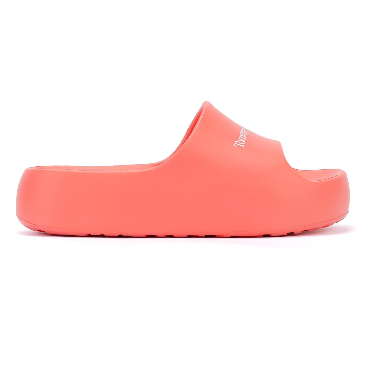 Tommy Hilfiger Chunky Flatform Mules Roses Pour Femmes