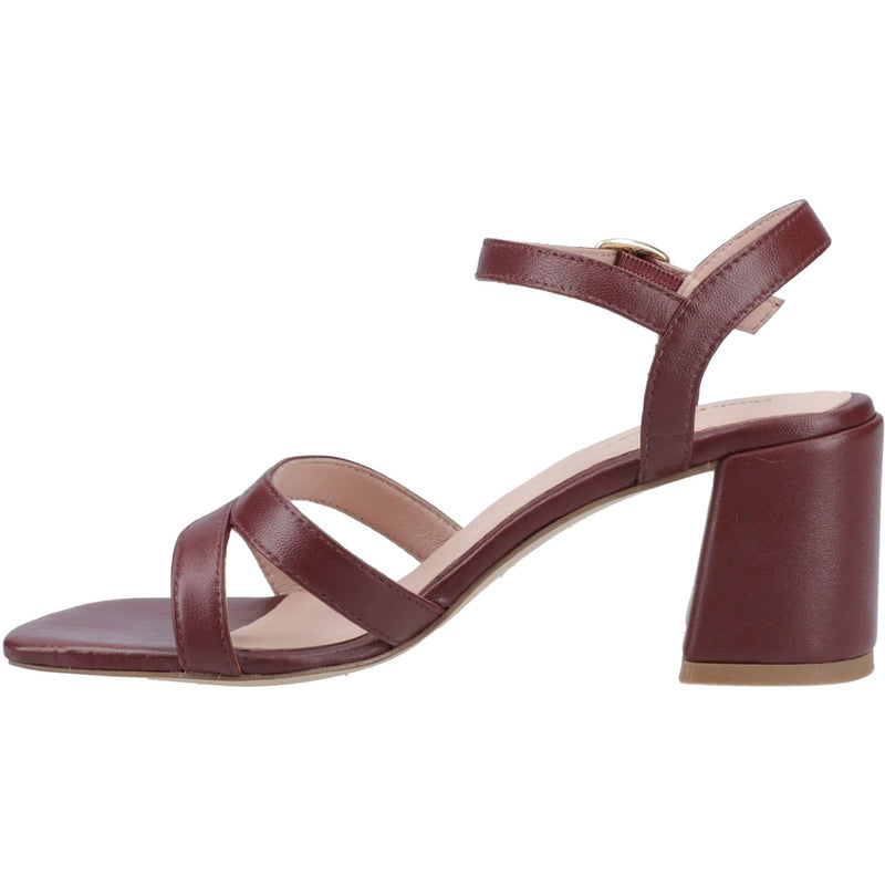 Hush Puppies Nalani Sandales Bordeaux En Cuir Pour Femmes