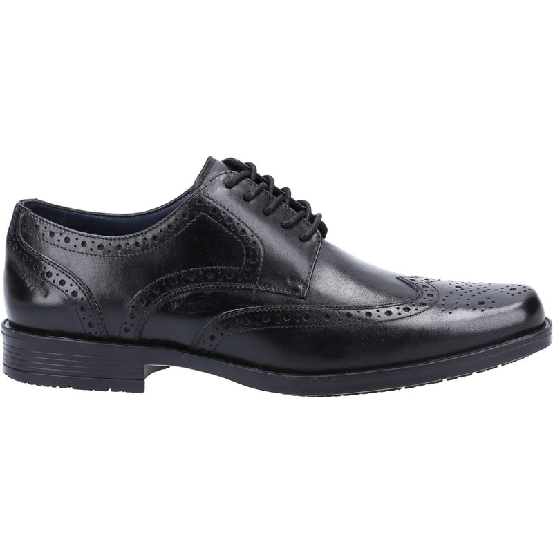 Hush Puppies Brace Brogue Chaussures Richelieu Noires En Cuir Pour Hommes