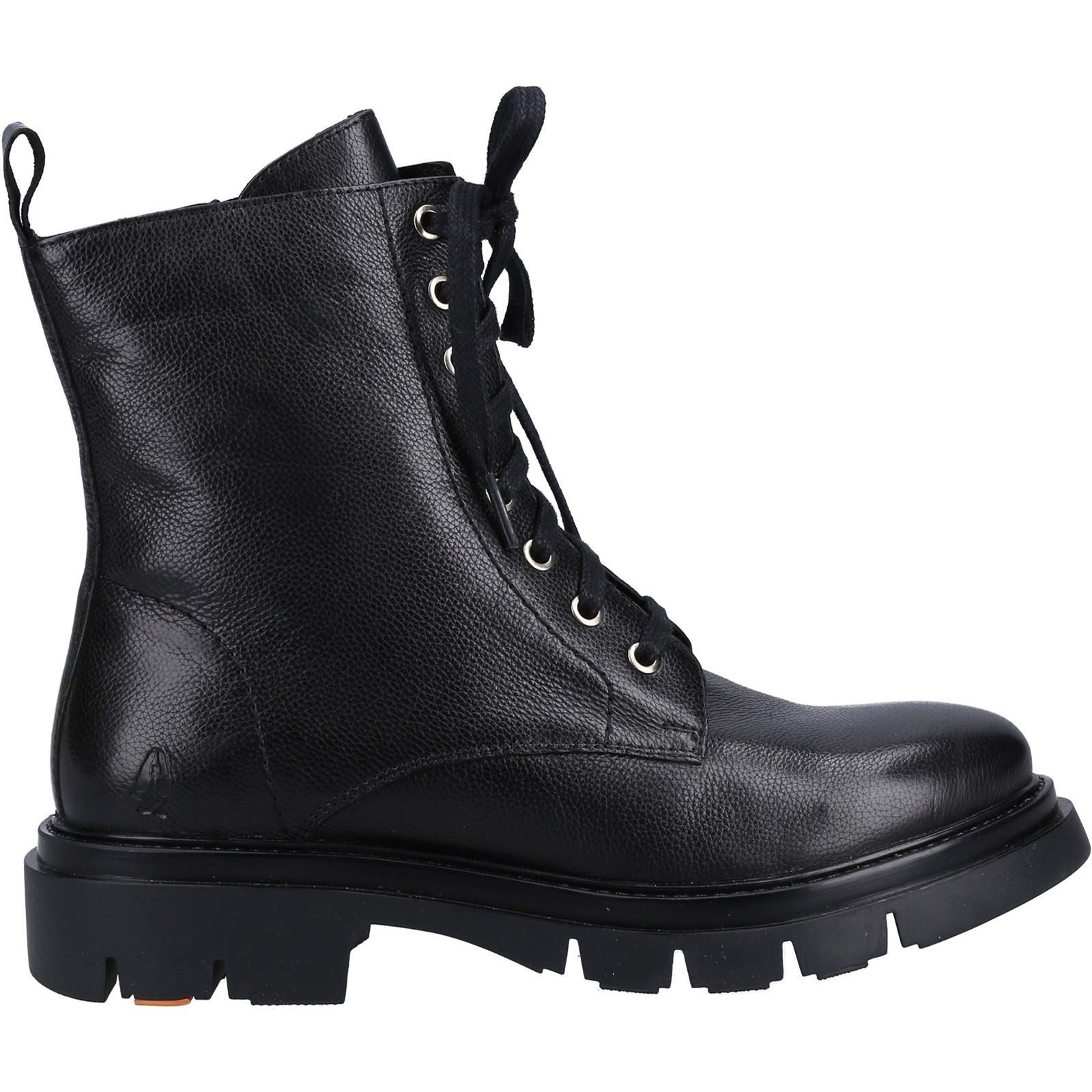 Hush Puppies Rhea Bottes Noires En Cuir Pour Femmes