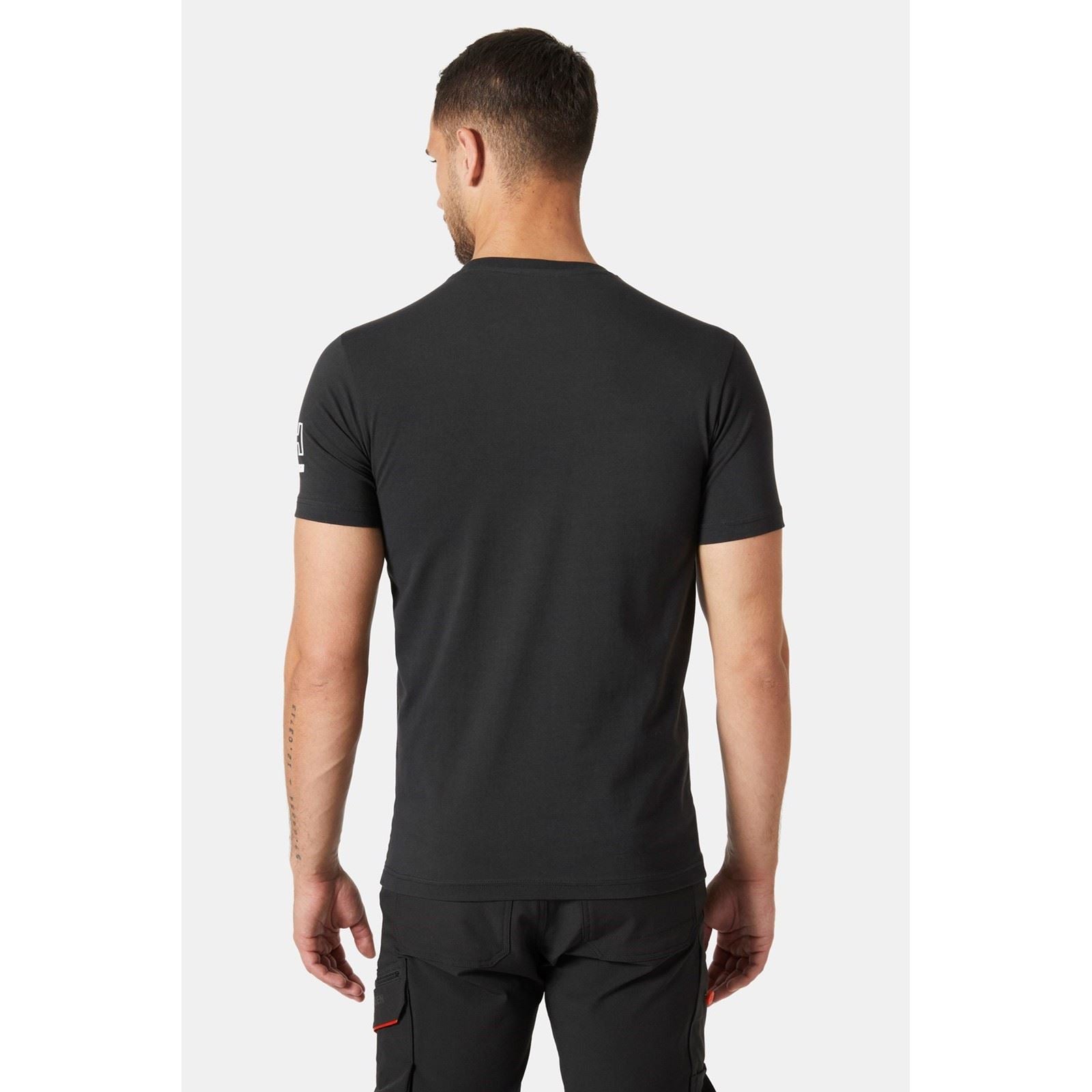 Helly Hansen Workwear Kensington T-Shirts À Manches Courtes Noirs En Coton Pour Hommes