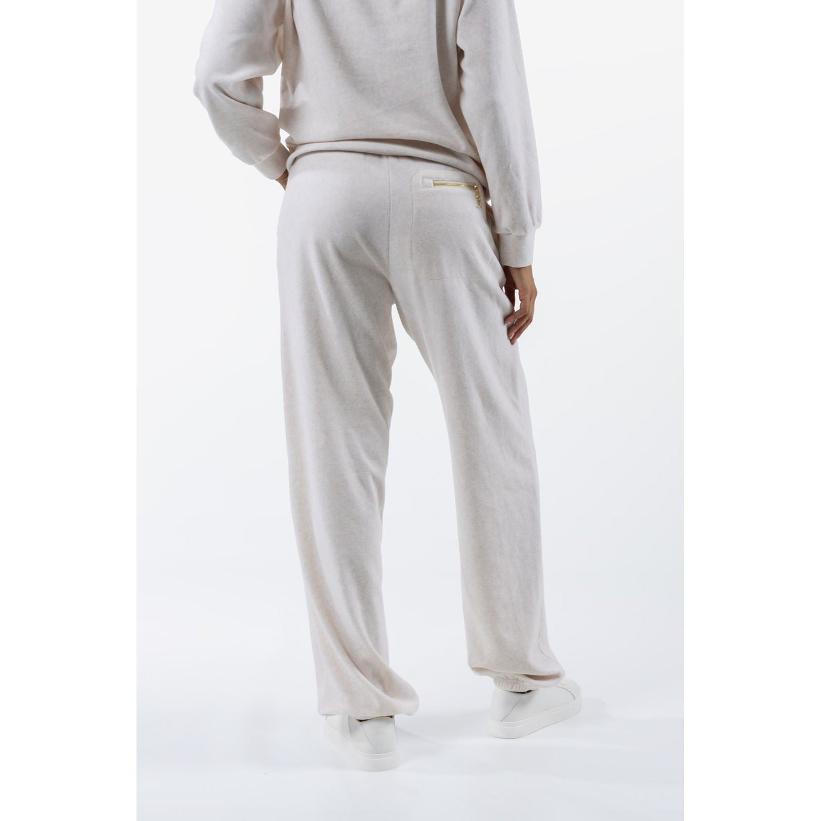 Juicy Couture Davidson Gold Pantalons De Jogging En Polyester Pour Femmes Crème