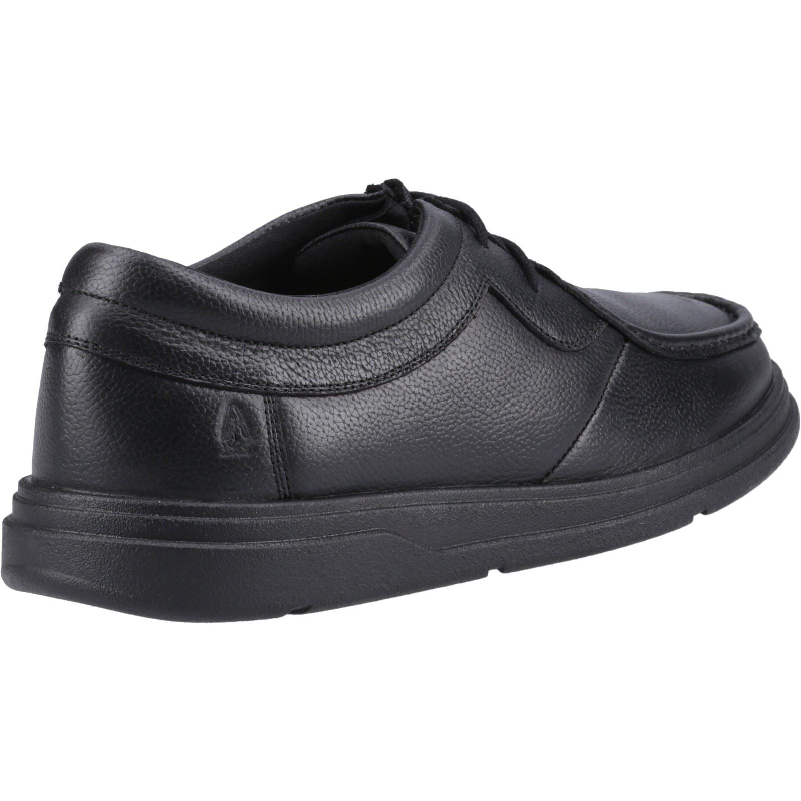Hush Puppies Ronan Mocc Chaussures De Mocassins Noirs Pour Garçons En Cuir