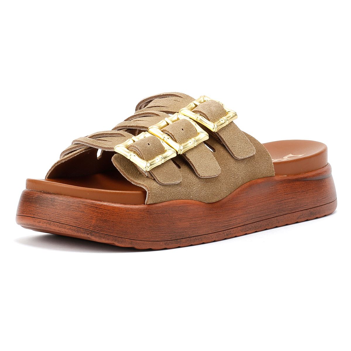 Desert Fleur Gypsum Sandales Beige Pour Femme En Suède