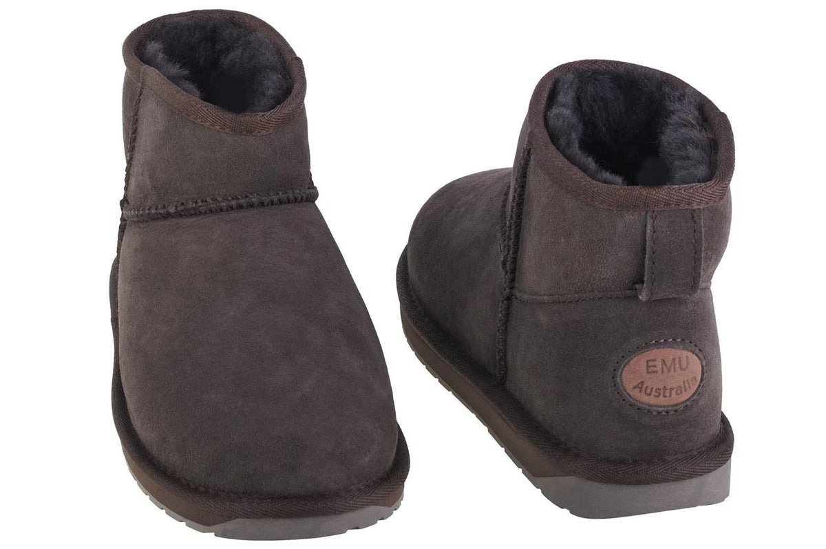Emu Australia Stinger Micro Bottes Marron En Peau De Mouton Pour Femmes