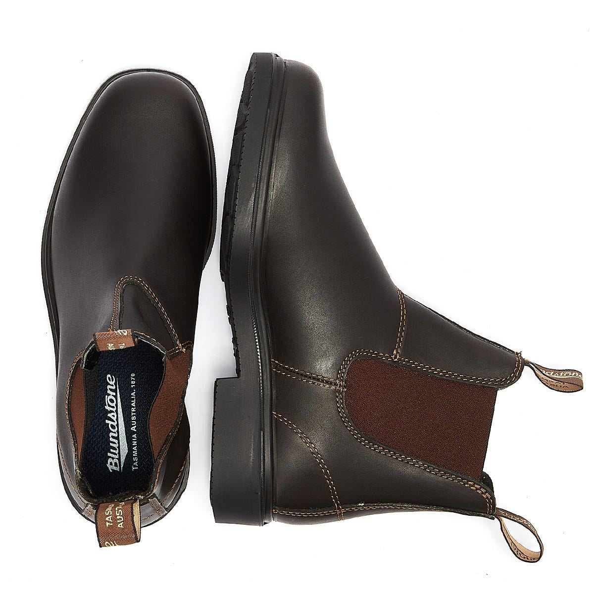 Blundstone Robe Chelsea Avec Des Bottes Marron Foncé.