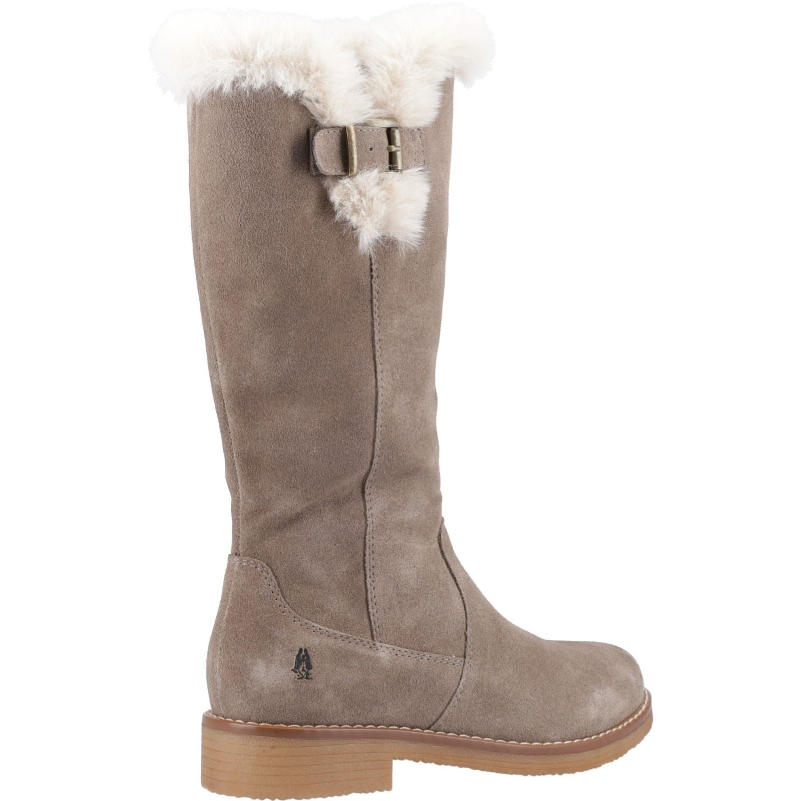 Hush Puppies Millie Bottes Taupe Pour Femmes En Suède