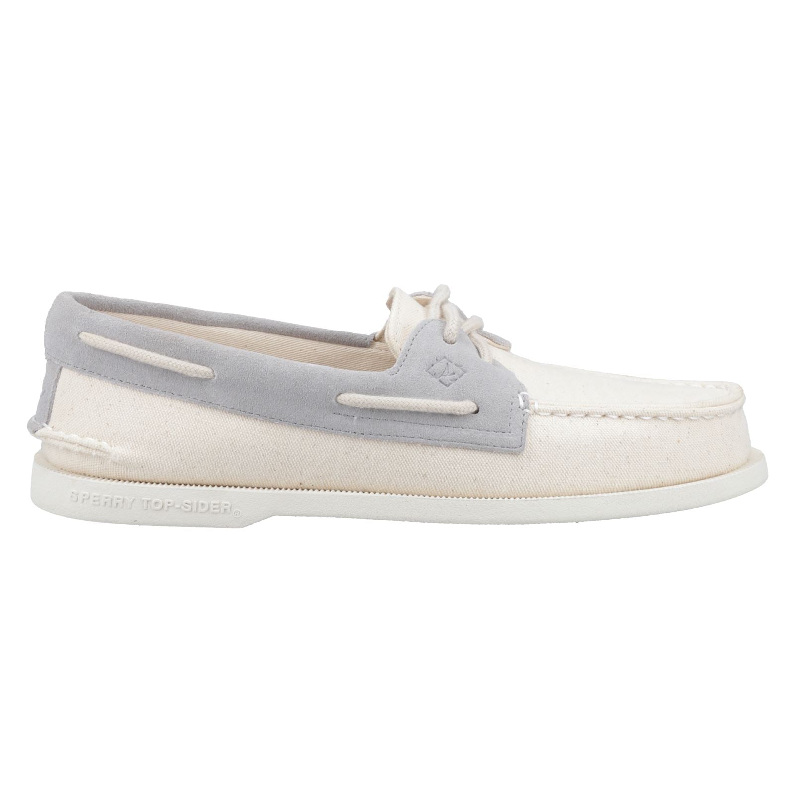 Sperry Authentic Original 2-Eye Seacycled Chaussures Homme En Coton À Lacets Couleur Beige