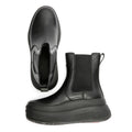 FitFlop F-Mode Bottes En Cuir Noires Pour Femmes