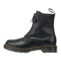 Dr. Martens 1460 Pascal Front Zip Bottes Noires En Cuir Pour Femmes