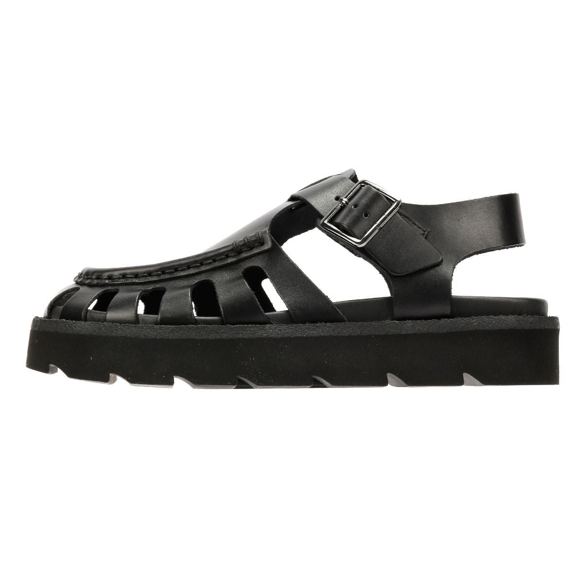 Clarks Originals Meadow Buckle Sandales Noires Pour Femmes En Cuir