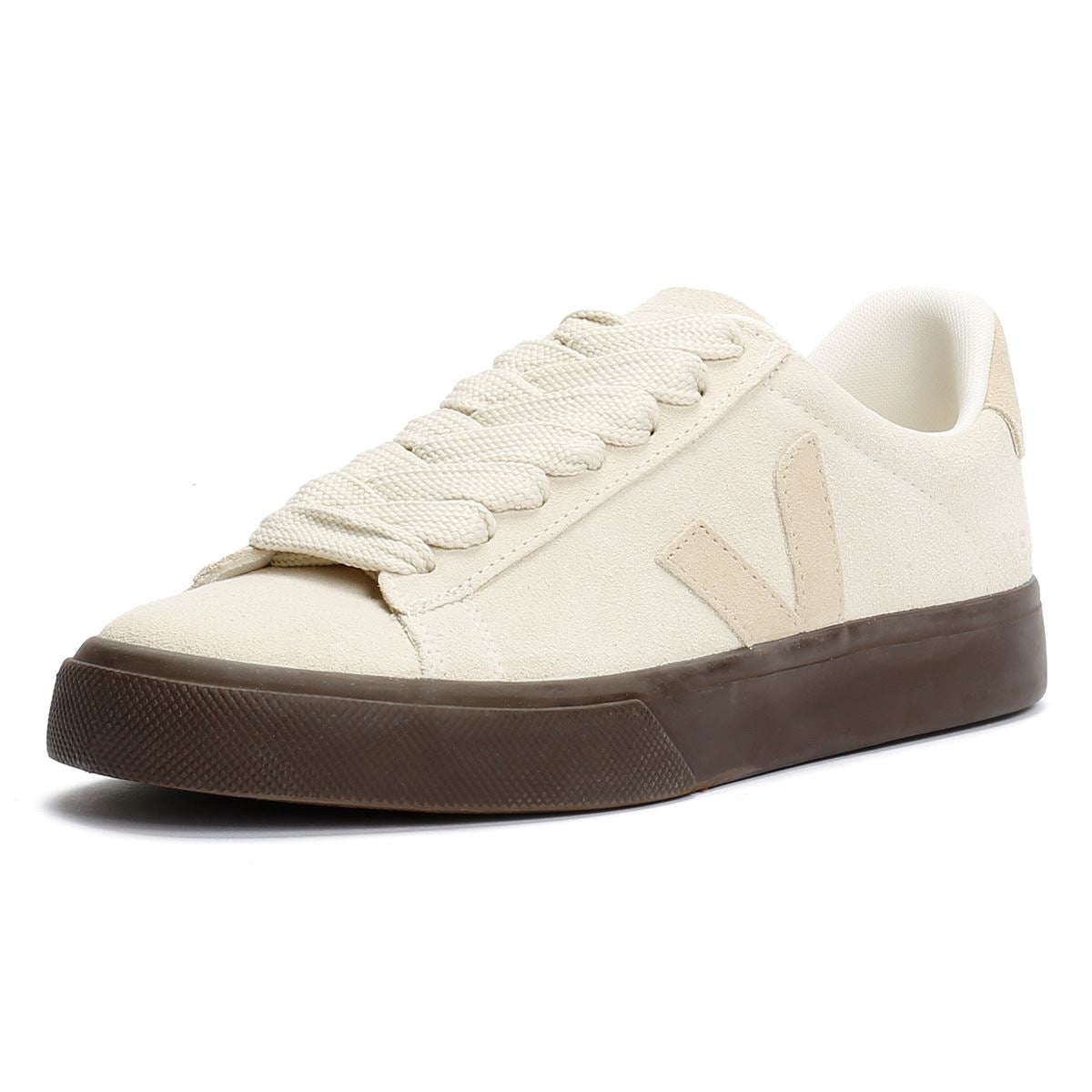 Veja Campo Bold Baskets Beiges Pour Femmes Suède