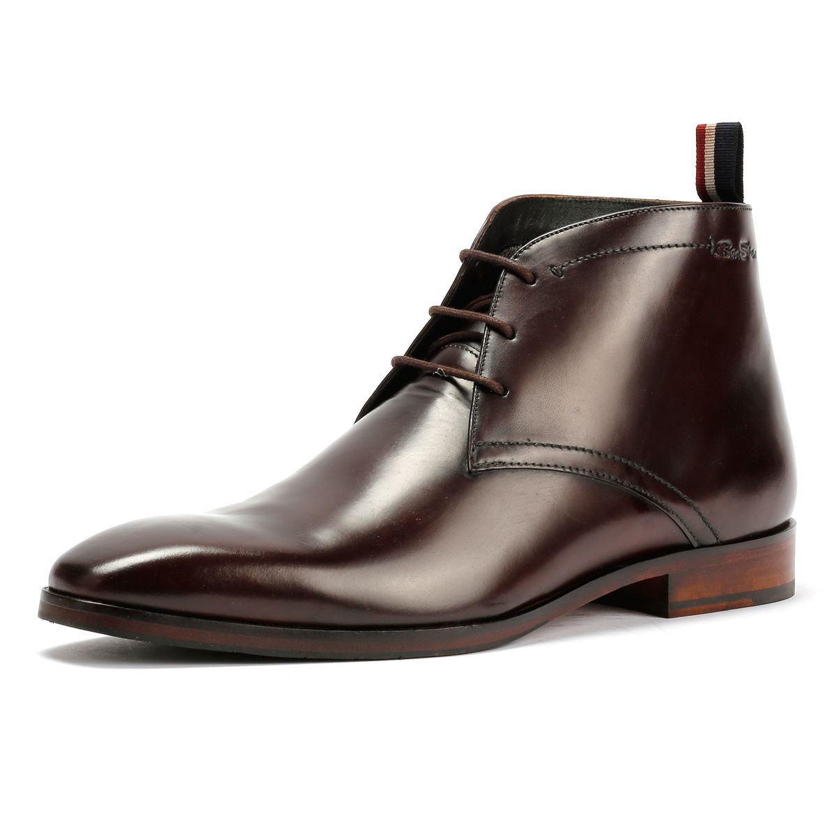 Ben Sherman London Bottes En Cuir Pour Hommes Marron