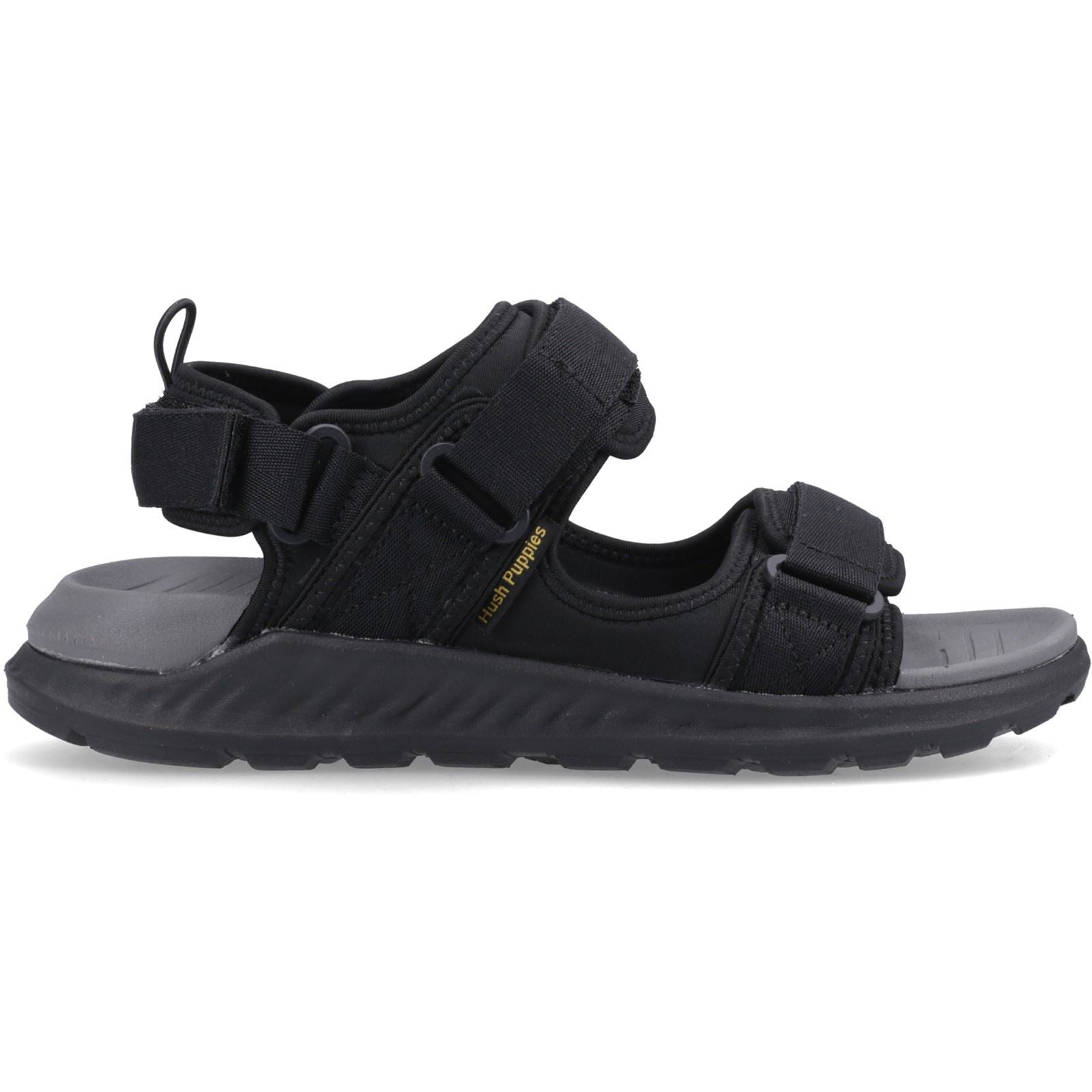 Hush Puppies Leonardo Sandal Sandales Noires Pour Hommes En Polyuréthane