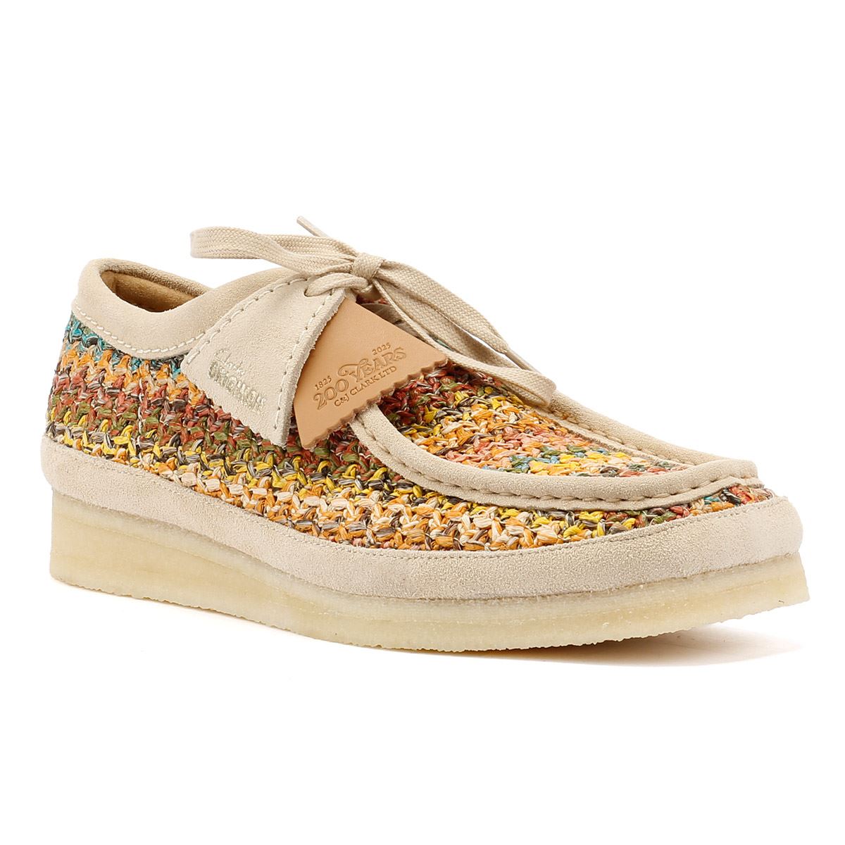 Clarks Originals Wallabee Raffia Chaussures À Lacets Multicolores Pour Homme
