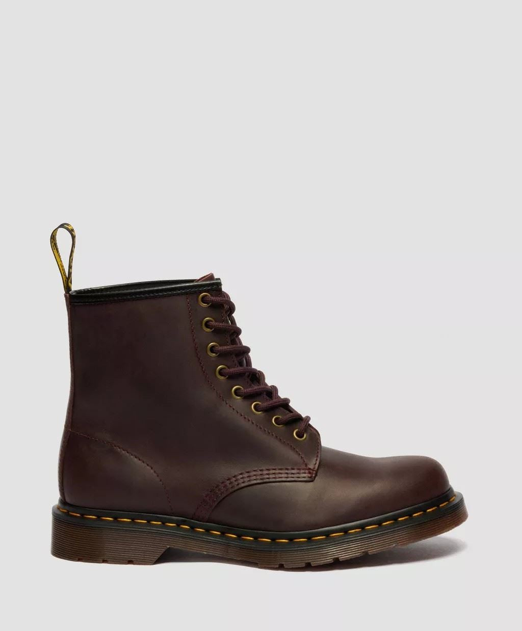 Dr. Martens 1460 Crazy Horse Bottes Rouges En Cuir