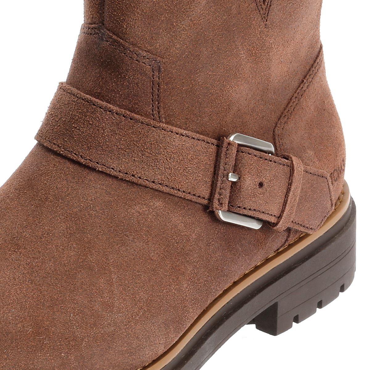 TOMS Ionie Moto Bottes Brunes Pour Femmes En Suede