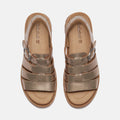 Timberland Clairemont Way Fisherman Sandales En Cuir Doré Pour Femme